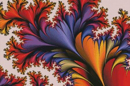 cross stitch pattern Fractal Blooms