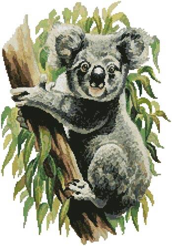 cross stitch pattern Koala (No Background)