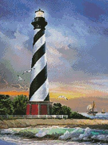cross stitch pattern Mini Cape Hatteras Lighthouse