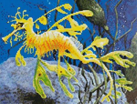 cross stitch pattern Mini Yellow Leafy Sea Dragon