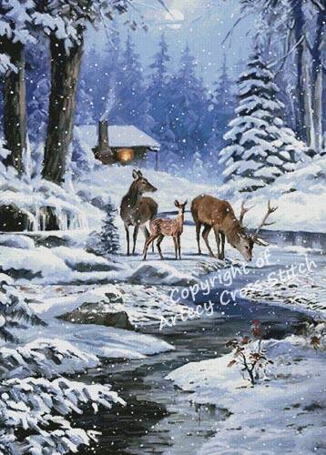 cross stitch pattern Forest Deer (Large)