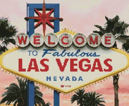 cross stitch pattern Las Vegas Sign