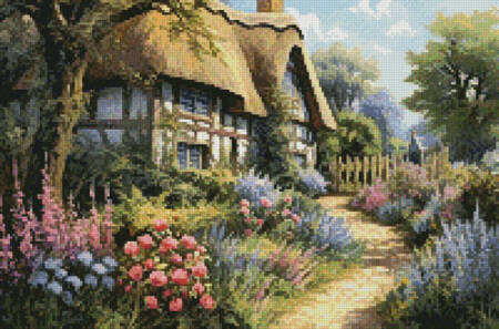 cross stitch pattern Mini Garden Cottage 1
