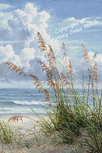 cross stitch pattern Summer Beach Breeze (Large Crop)
