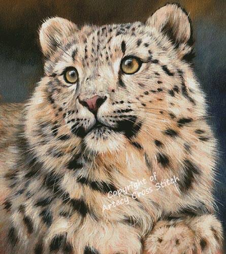 cross stitch pattern Snow Leopard 6 (Large)