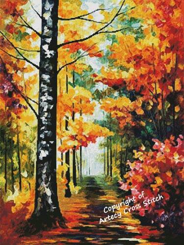 cross stitch pattern Autumn Soul Time