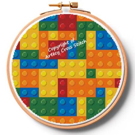 cross stitch pattern Blocks Hoop (Extra Large)