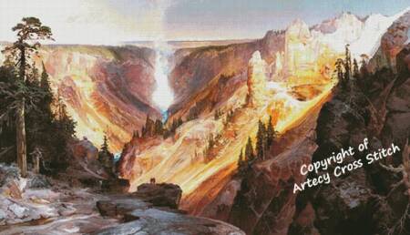 cross stitch pattern Grand Canyon of the Yellowstone (Large)