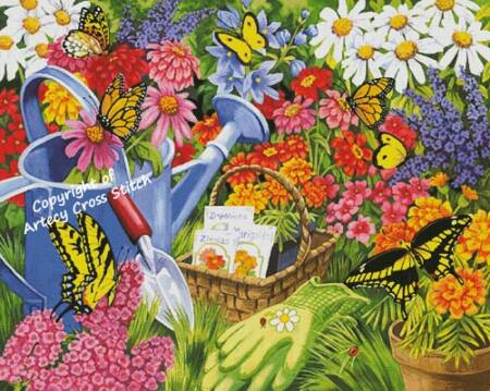 cross stitch pattern Home for Butterflies (Large)