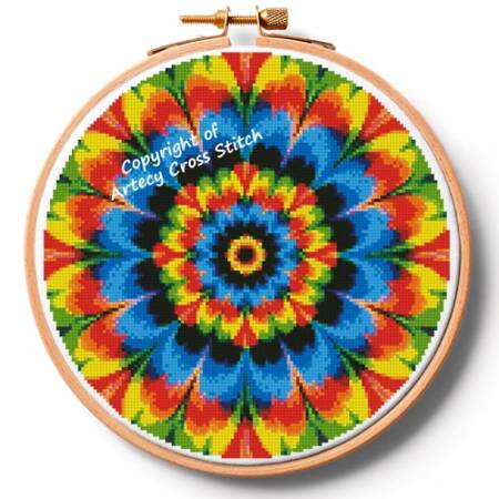 cross stitch pattern Kaleidoscope 1 Hoop (Large)