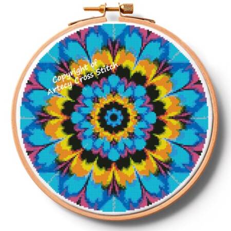 cross stitch pattern Kaleidoscope 3 Hoop (Large)