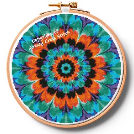 cross stitch pattern Kaleidoscope 4 Hoop (Large)