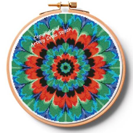 cross stitch pattern Kaleidoscope 5 Hoop (Large)