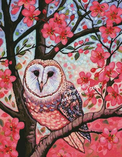 cross stitch pattern Life's a Hoot