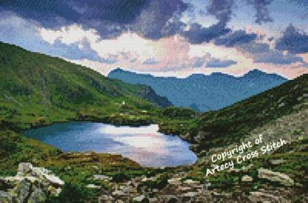 cross stitch pattern Mini Lacul Capra