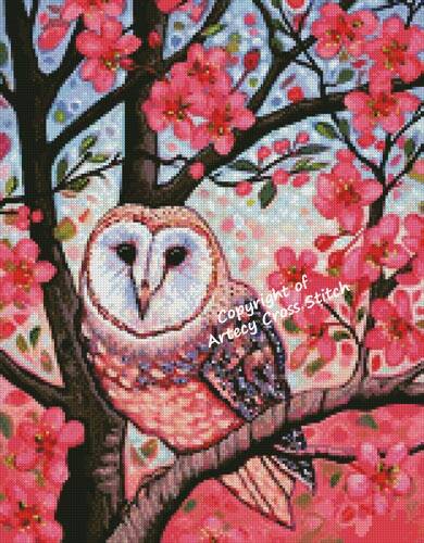 cross stitch pattern Mini Life's a Hoot