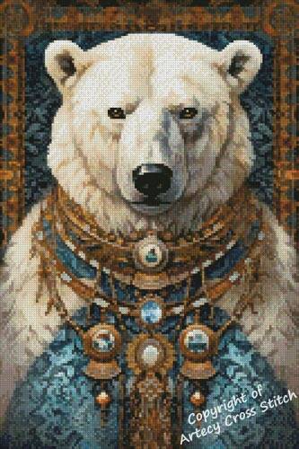 cross stitch pattern Mini Tribal Polar Bear