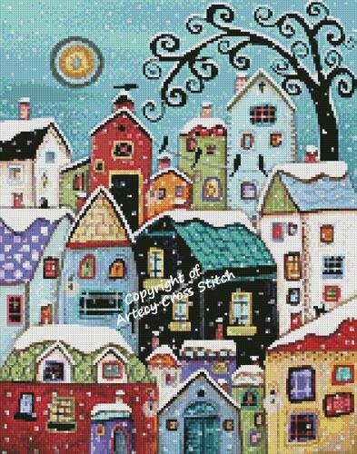 cross stitch pattern Mini Winter City