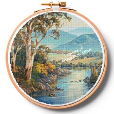 cross stitch pattern Ovens Valley, Autumn Hoop (Large)