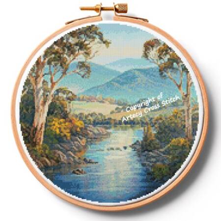 cross stitch pattern Ovens Valley, Autumn Hoop (Extra Large)