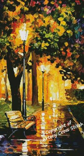 cross stitch pattern Park Lights