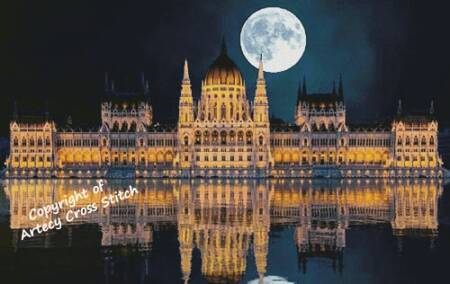 cross stitch pattern Parliament of Budapest (Large)