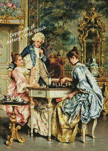 cross stitch pattern The Game of Chess