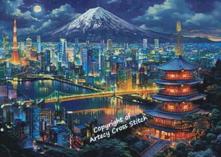 cross stitch pattern Tokyo Night (Large)