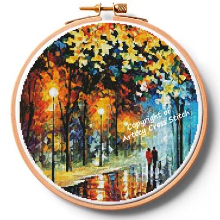 cross stitch pattern The Warmth of Friends Hoop (Extra Large)