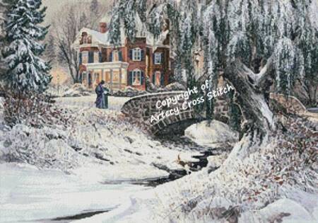 cross stitch pattern The Winter Lace Painting