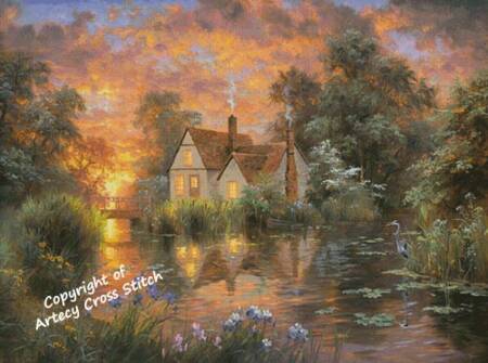 cross stitch pattern Wetland Cottage (Large)