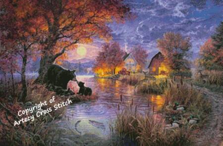 cross stitch pattern Black Bear Farm