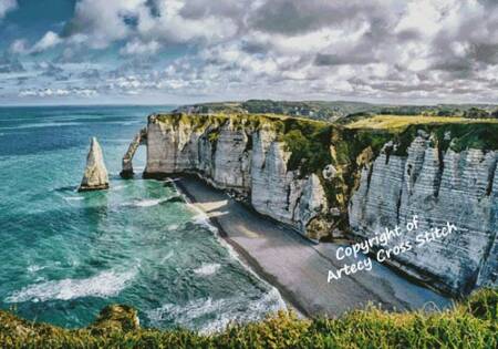 cross stitch pattern Etretat, France (Large)