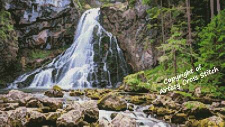 cross stitch pattern Mini Gollinger Waterfall 2