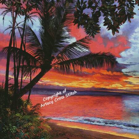 cross stitch pattern Maui Sunset (Large)