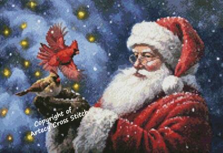 cross stitch pattern Mini Kris Kringle