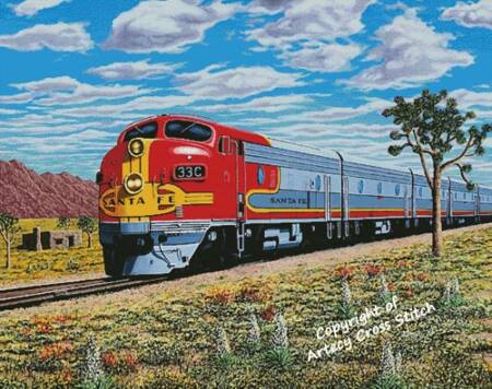 cross stitch pattern The Santa Fe Super Chief (Large)