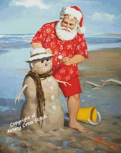 cross stitch pattern Shoreline Fun