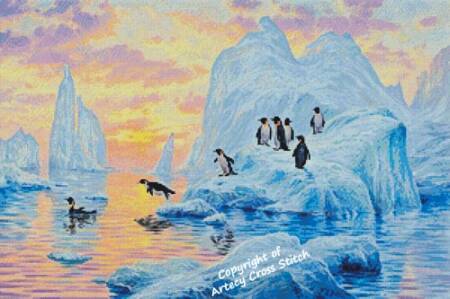 cross stitch pattern Antarctic Sunrise
