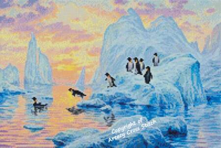 cross stitch pattern Mini Antarctic Sunrise