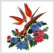 cross stitch pattern Bird of Paradise Bouquet