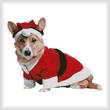 cross stitch pattern Christmas Pup