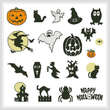 cross stitch pattern Small Halloween motifs
