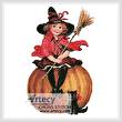 cross stitch pattern Halloween Witch 