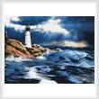 cross stitch pattern Lighthouse in a Storm
