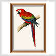 cross stitch pattern Scarlet Macaw