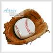 cross stitch pattern Baseball Glove and Ball