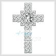 cross stitch pattern Celtic Cross April - Diamond