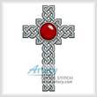 cross stitch pattern Celtic Cross July Ruby