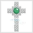 cross stitch pattern Celtic Cross May - Emerald